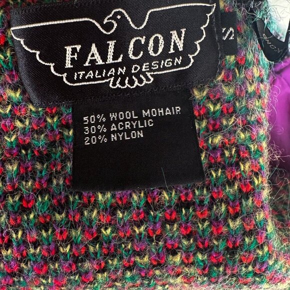 Vintage Falcon Italian Design Southwestern Print Colourful Long Cardigan S - Picture 7 of 10